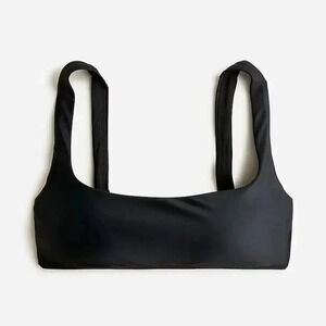 J Crew Squareneck bikini top in Black Size XS NWOT